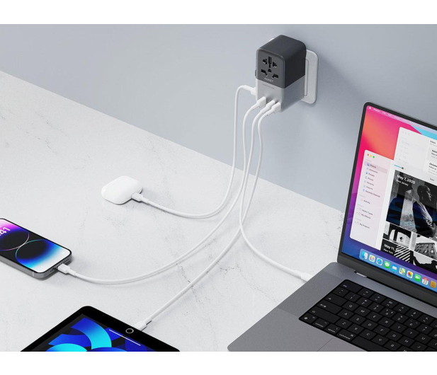Aukey Ładowarka turystyczna Travel Mate GaN 100W USB - 1471900 - zdjęcie 2